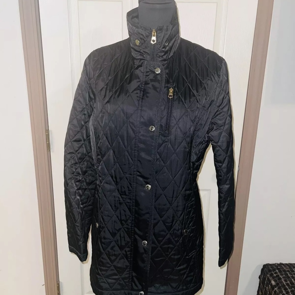 Womens Nautica Black Quilted Waist Lenght Jacket Light Weight Sz XL
